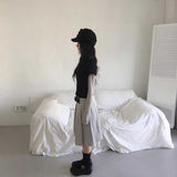 ライトスムースワイドネックロンT