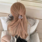 4typeミントチェックヘアクリップ