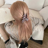 4typeミントチェックヘアクリップ