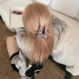 4typeミントチェックヘアクリップ
