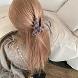 4typeミントチェックヘアクリップ