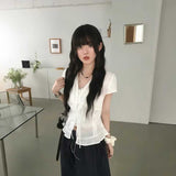 ダブルリボンフリルブラウス