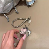 リボンハートミラーシルバーチャーム
