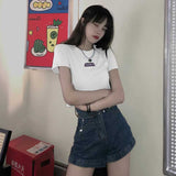 ワンポイントクロップドTシャツ