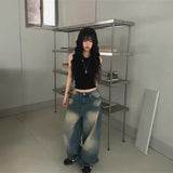 バックポケットバレルウォッシュデニム