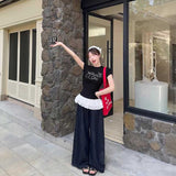 フレンチロゴエンドフリルTシャツ