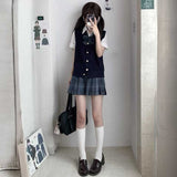 ベーシックニットベスト制服コーデ4点SET