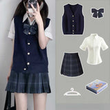 ベーシックニットベスト制服コーデ4点SET