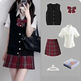ベーシックニットベスト制服コーデ4点SET