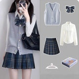 ベーシックニットベスト制服コーデ4点SET