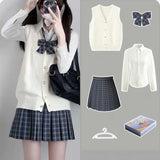 ベーシックニットベスト制服コーデ4点SET