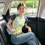 ラグランドットTシャツ