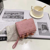 ハートパターンステッチ財布