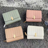 ストライプアクセント財布