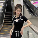 サイドバックルスリットTシャツ