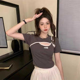 サイドバックルスリットTシャツ