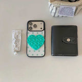 ドットハート吸盤iPhoneケース