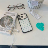 ドットハート吸盤iPhoneケース