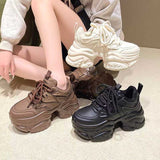 厚底ダークワンカラースニーカー