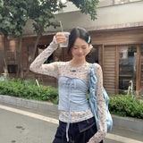 フラワースルーロンT &ブルービスチェSET