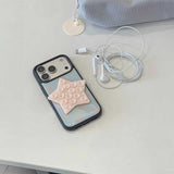 パステルドットスター吸盤iPhoneケース