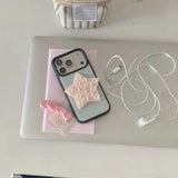 パステルドットスター吸盤iPhoneケース
