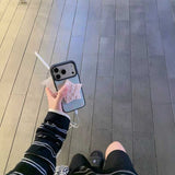パステルドットスター吸盤iPhoneケース