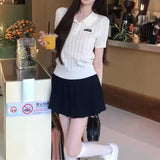 スタンダードダークプリーツミニスカート