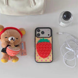 ドットストロベリー吸盤iPhoneケース