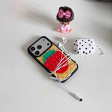ドットストロベリー吸盤iPhoneケース