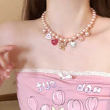 ハートミックスモチーフネックレス