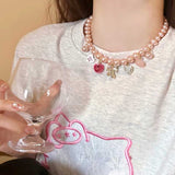 ハートミックスモチーフネックレス