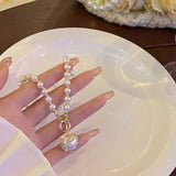 シャイニーハートパールチェーンネックレス
