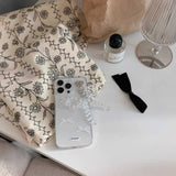 クリアリボンチャーム付きiPhoneケース