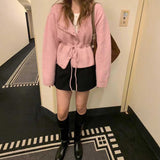 ウエストリボンペプラムカーディガン