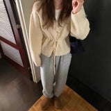 ウエストリボンペプラムカーディガン