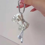 モノトーンリボンイヤホンホルダー