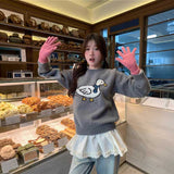 マフラーダックカラーニット