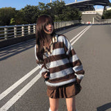 レトロボーダーポロモヘアニット