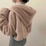 リバーシブルボアパーカーブルゾン