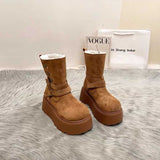 厚底2wayボタンショートムートンブーツ