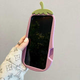 3DシリコンなすびiPhoneケース