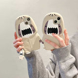 3Dシリコン着ぐるみシャークiPhoneケース