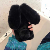 ブラックバニーぬいぐるみiPhoneケース