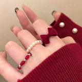 レッドホリデーリング3点SET