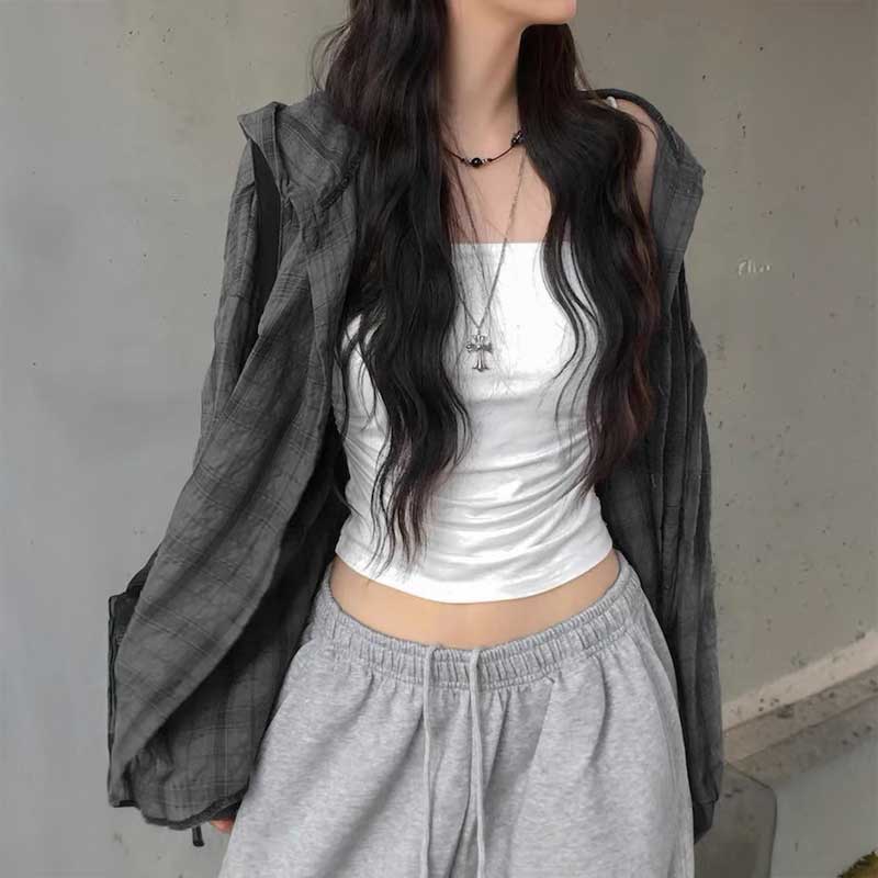 ヴィンテージグレーチェックシャツ