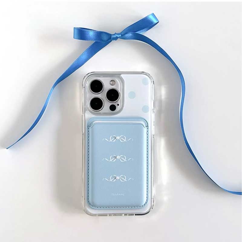 【MagSafe対応】カードケース付きブルーコアiPhoneケース