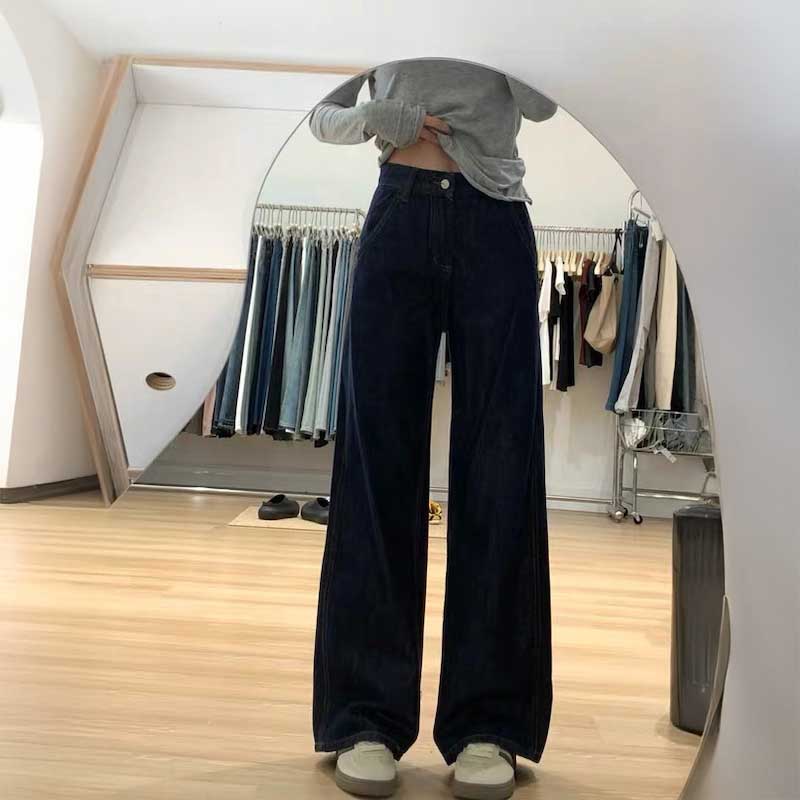インディゴストレートカバーデニム