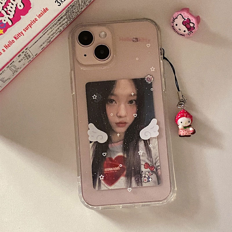 推し活クリアエンジェルiPhoneケース