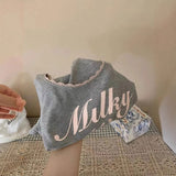 フレンチピンクリブクロップドTシャツ